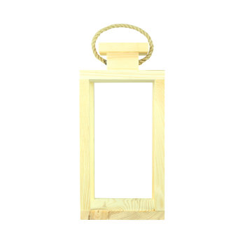 Lampion drewniany Średni  LD-2-S Surowy
